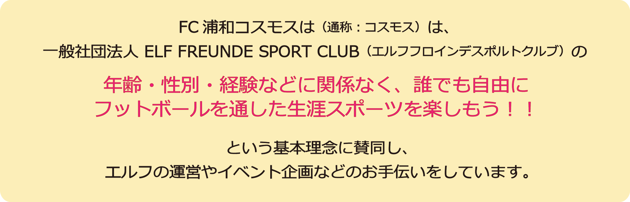 Fc浦和コスモスについて